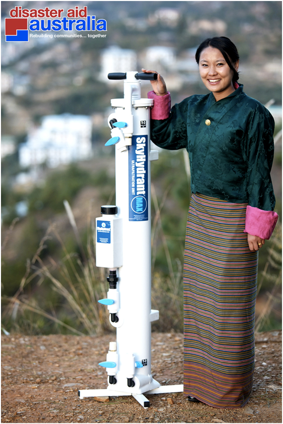 Built like a tank - the famous SkyHydrant water filter that dispenses 12,000 ltrs. of clean and safe water every day. The water from these filters are healthier than the bottled mineral water since the SkyHydrant does not remove the essential minerals from the water it dispenses