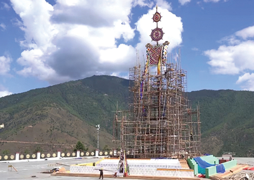 Preparations underway for Global Peace Prayer at Changlimithang Stadium and Buddha Point